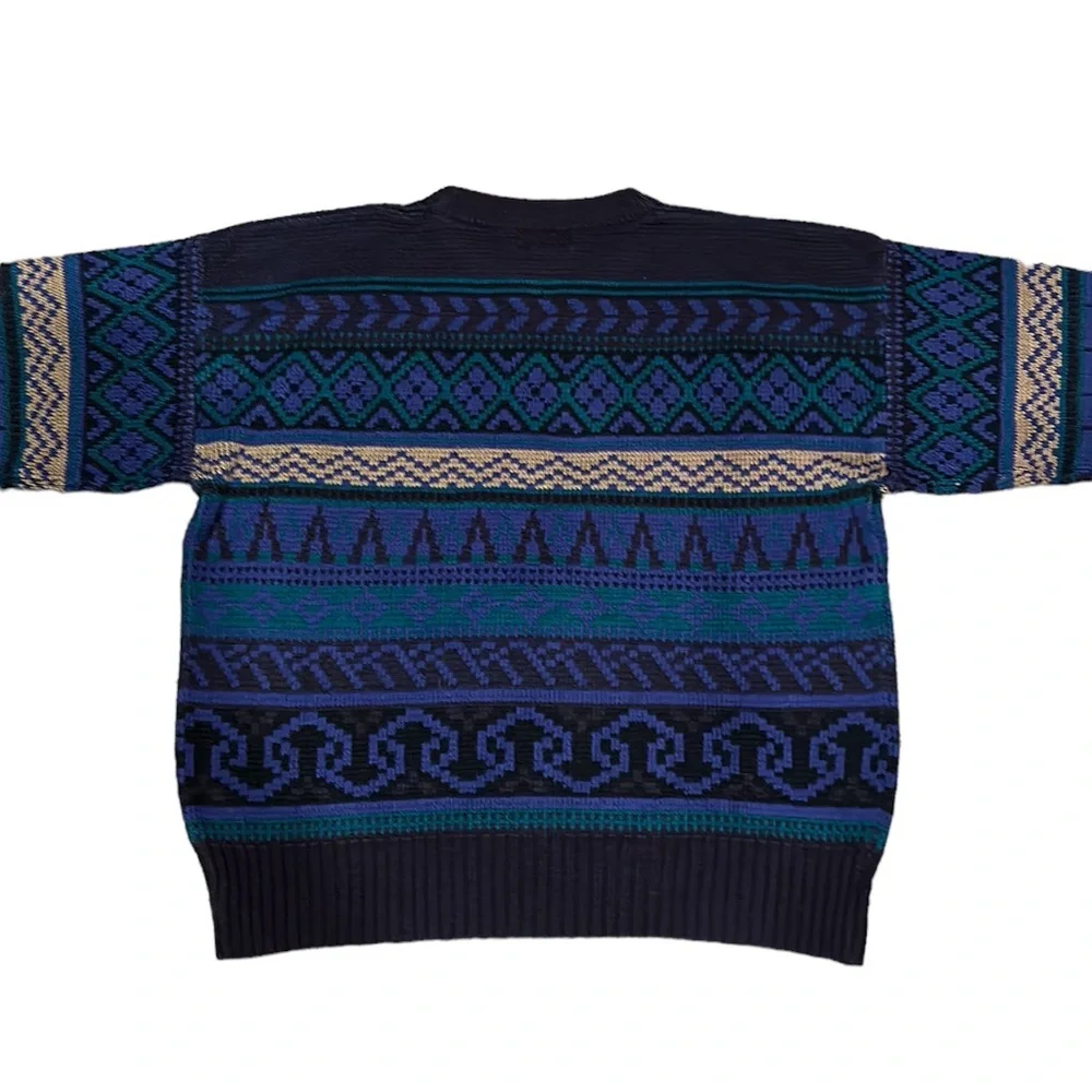 ⚡️SOLD⚡️Men’s Vintage Acrylic Long Sleeve Crew Neck Knit Sweater - Picture 3 of 4